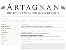 Tablet Screenshot of fanfiction.artagnan.de